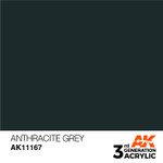 AK Interactive: 3rd Generation Acrylic - Anthracite Grey