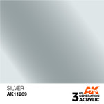 AK Interactive: 3rd Generation Acrylic - Silver