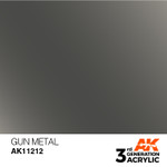 AK Interactive: 3rd Generation Acrylic - Gun Metal