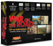 Lifecolor - War on the Road City & Surrounding Concrete, Tarmac & Plaster Diorama Acrylic Set