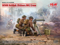 ICM Models - WWII British Vickers MG Crew (2) w/Machine Gun & Equipment