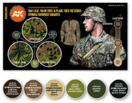 AK Interactive: 3rd Gen - Oak Leaf, Palm Tree & Plain Tree Patterns, Spring-Summer Variants Set