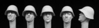 Hornet Model - Heads wearing Swiss Army helmets