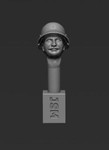 Jon Smith Modellbau -Head with  M16 Helmet - Back-to-Front (54mm)