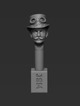 Jon Smith Modellbau -Head - Prussian Driver with Top Hat & Goggles (54mm)
