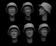 Firestorm Models - German WW2 Helmet Heads