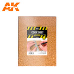 AK Interactive - Cork Sheets - Fine Grained - 200 X 300 X 3mm (2 Sheets)