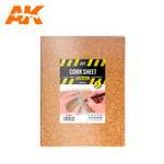 AK Interactive - Cork Sheets - Coarse Grained - 200 X 290 X 6mm (1 Sheet)