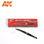 AK Interactive - HG Angled Tweezers, 01 Thin Tipped
