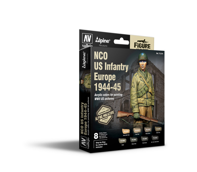 Vallejo - NCO U.S. Infantry Europe 1944-45 Acrylic Paint Set