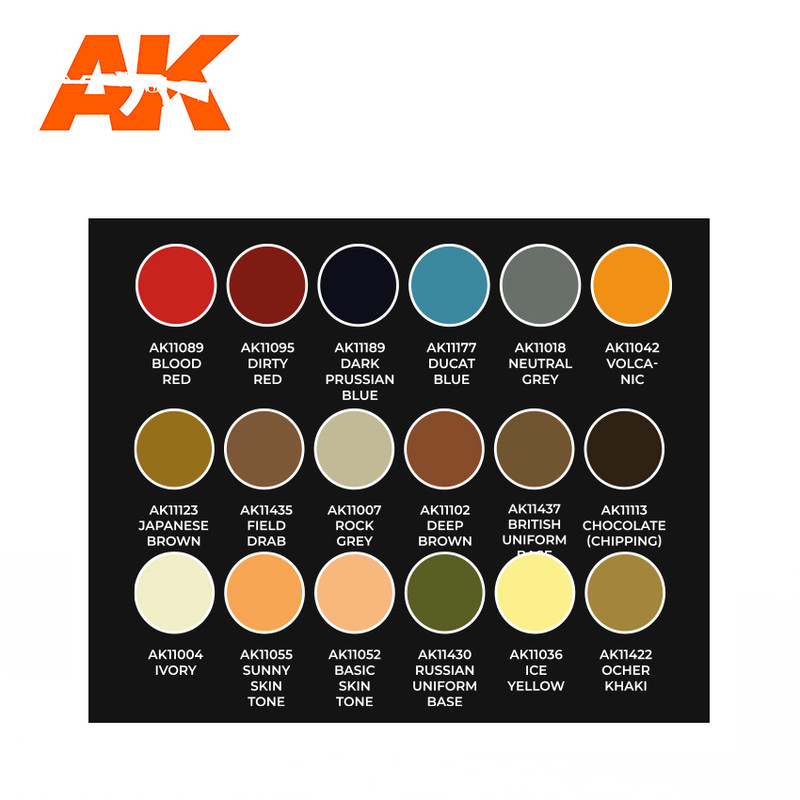 AK Interactive: 3rd Gen - Yellow Essential Colors Paint Set - LAST CAVALRY  LLC