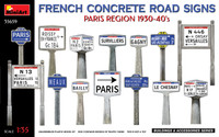 Miniart Models - French Concrete Road Signs 1930-40's, Paris Region