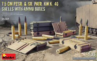 Miniart Models - 7.5 cm Pzgr. & Gr. Patr. Kw.K. 40 Shells with Ammo Boxes