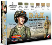 Lifecolor - 	DAK German Afrika Korps WWII Uniforms Acrylic Set