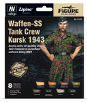 Vallejo - Waffen SS Tank Crew Kursk 1943 Figures Model Color Paint Set  w/figure