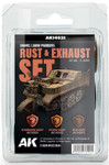 AK Interactive - Rust & Exhaust Enamel Liquid Pigment Set