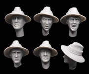 Firestorm Models -  Slouch Hat heads with Puggaree