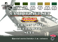Lifecolor - WWII Camoflauge German Luftwaffe Set #1 Acrylic Paint Set