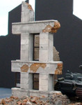 Dioramas Plus - Ruined Small Concrete/Brick Building