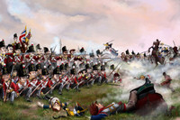 Depicting the savage action at Quatre Bras between the British 28th and Marshal Ney’s cuirassiers.