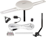 Five Star 5818 [Newest 2020] HDTV Antenna - 360° Omnidirectional Amplified Outdoor TV Antenna up to 150 Miles Indoor/Outdoor,RV,Attic 4K 1080P UHF VHF Supports 4TVs Installation Kit & Mounting Pole