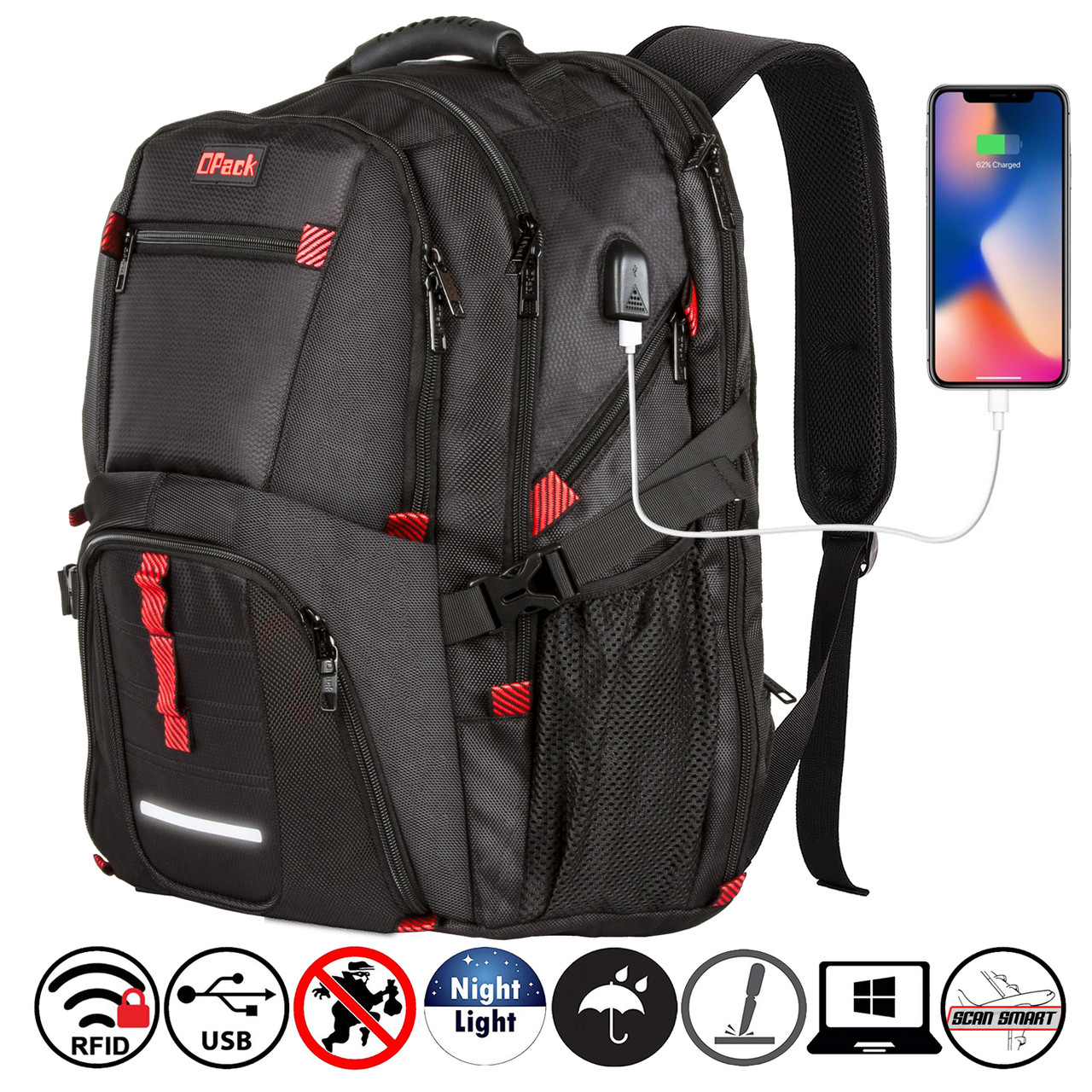 Laptop shop safe backpack