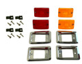 Side Marker Light assemblies (chrome) for 1969-75 D-Line pickup, Travelall, Travelette and 1972-77 Scout II