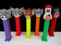 Tom and Jerry Pez set of 6-loose-assorted stem colors