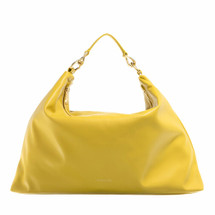 Consists of yellow smooth synthetic leather
Bag interior fabricated from easy-care, black textile with designer logo
Appealing gold colored metal details
Detachable handle made from robust synthetic leather for additional flexibility and good grip when carrying (approx. 24 cm)
Detachable shoulder strap made of bold metal chain for varied wearing possibilities as well as good grip (approx. 38 cm)
With practical zipper closure
One main pocket and two further interior pockets
Including dust bag for safe storage
Dimensions (W x H x D): 49 cm x 29 cm x 8 cm
Weight: 555 g