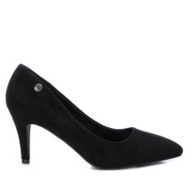 XTI  Black suede high heel court shoe