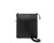 Black small leather x body bag with credit card pocket