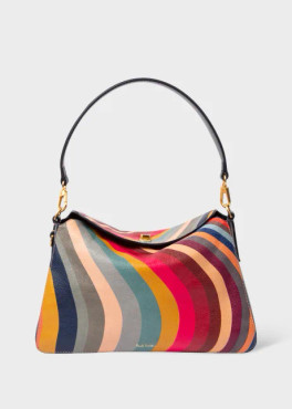 A statement accessory that will add a pop of colour to any outfit, this vibrant shoulder bag is made from a premium grained leather and features our iconic 'Swirl' pattern all-over. Complete with gold hardware, this luxurious bag is finished with a turn lock closure to secure your belongings.
Size: 17 x 29 x 10cm 100% Leather