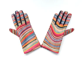 Paul Smith Women’s Signature Multi Swirl Leather Gloves