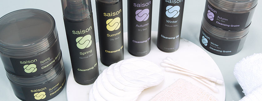 Premium organic facial cleansers for all skin types from Saison #organicskincare #saison