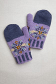 Hand Knit Alpine Mitten- Lavender