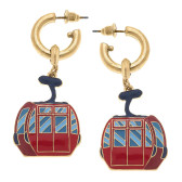 Gondola Drop Hoop Earrings 