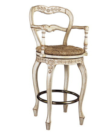 Ladderback Bar Stools, Swivel Barstool With Arm French Style