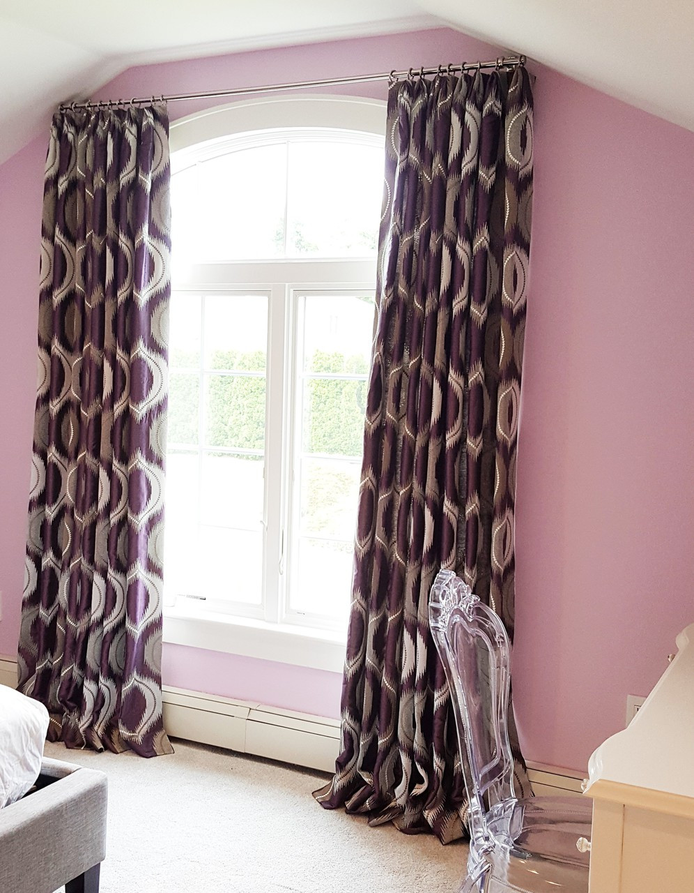 Purple And Silver Curtain