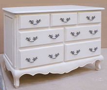 French Carved 3 Drawer Chest Chateau White French Country