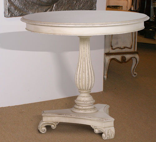Small Round Ivory French Dining table