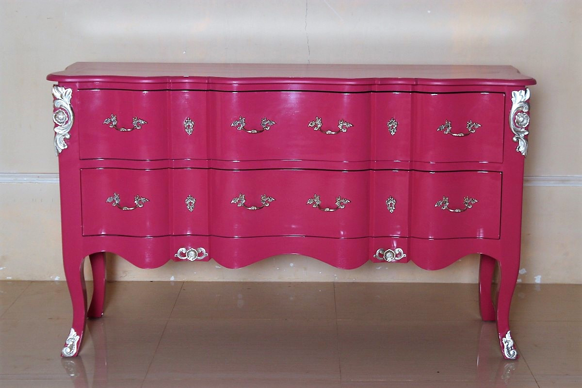 Pink Baroque Dresser