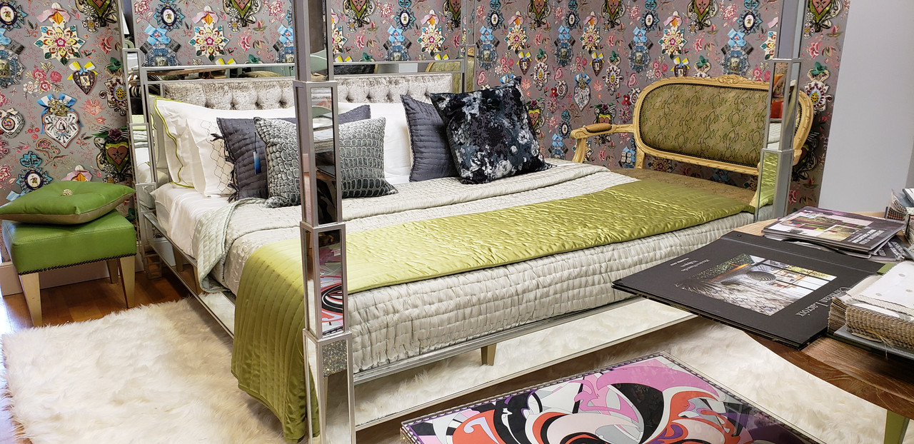 Mirrored Four Poster Bed in Canada