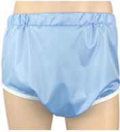 DryDayz Blue Adult Crinkle Bum Pull Up Plastic Polyester Pants ABDL Incontinence Briefs