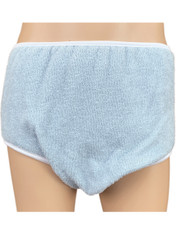 Baby Blue Terry Towelling Adult Brief Single Thickness cloth diaper abdl pant absorbent washable reusable incontinence panties 