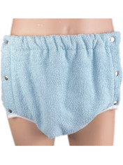 DryDayz Side Fastening Baby Blue Terry Towelling Adult Incontinence Brief Pants Double Thickness ABDL Washable Nappy Nappies Diaper