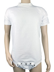 Drydayz White Wincyette Brushed Cotton Adult Body Suit T Shirt Onesie ABDL