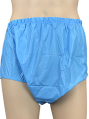Drydayz Blue Stretchy TPU Plastic Pull Up Incontinence Pants For Adults ABDL PVC Pants