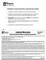 RB & RR SERIES WARRANTY CARD