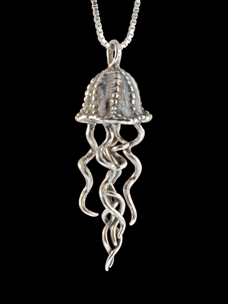 Jellyfish Charm Pendant Silver Marty Magic Store