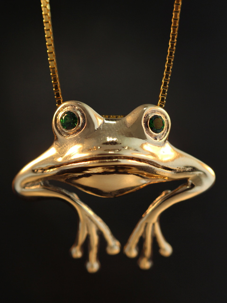 Gold Good Luck Frog Pendant 14k Gold Marty Magic Store